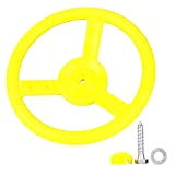 A sixx Volante Girevole Giocattolo, Giocattolo per Bambini Robusto Volante per Parco Giochi, plastica per Parco Giochi(Yellow)