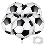 Abeillo 5 pezzi 55,8 cm/22 pollici calcio palloncini deco, foglio di alluminio calcio elio palloncini decorazione, per il calcio palloncino ...