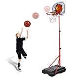 Abree Canestro da Basket per Bambini, Base per Pallacanestro per Bambini Base Regolabile per Canestro Basket da 170 cm con ...