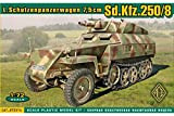 Ace 72514 – Modellino SD.KFZ.250/8 Lieve Schut zenpan zerwage, 7,5 cm, Colore: Grigio