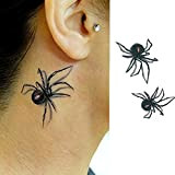 AchidistviQ - Adesivo temporaneo per tatuaggio, motivo ragno rimovibile e impermeabile