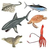Achort Creatura del Mare Giocattolo Animale Figure -Set di 6 Animali dell’Oceano Children And Girls, Mini Animale Modello Bambini Marine ...