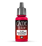 Acrylicos Vallejo Game Color - Vernice Acrilica a Base d'Acqua, 17 ml, Rosso (Scarlett Blood)