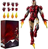 Action figure da collezione di Iron Man MK VI in scala 1:10, deluxe, in occasione del X anniversario