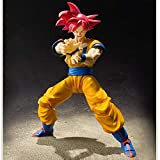 Action Figure Dragon Ball Super Saiyan God Red Hair Son Goku Anime Model Statue Animated Character Collezione d'Arte Statuina Giocattolo ...