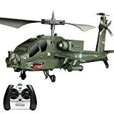 Adepe Modello di Caccia Militare Apache 2.4G Aereo Elettrico con Telecomando Resistente alle Cadute Aereo RC a Doppio Motore Aereo ...
