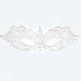 Adults Soft Lace Masquerade Eyemask Halloween Fancy Dress Accessory-White