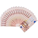 AFFO Prop Money Copia Denaro, 100 Fogli Stampa Completa Play Money Notes 2022 Nuovo, Copia Banconote da 50 Euro, Film ...