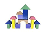 Afunti Costruzioni Legno Colorati Mattoncini Blocchi Giocattoli 15 Pezzi, Giochi per Bambini 3 Anni