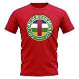 Airosportswear Central African Republic Football Badge T-Shirt (Red)