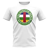 Airosportswear Central African Republic Football Badge T-Shirt (White)