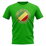 Airosportswear Congo Republic Football Badge T-Shirt (Green)