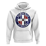 Airosportswear Dominican Republic Football Badge Hoodie (White)