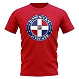 Airosportswear Dominican Republic Football Badge T-Shirt (Red)