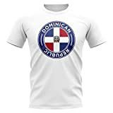 Airosportswear Dominican Republic Football Badge T-Shirt (White)