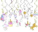 AIYANG Unicorno Decorazione Unicorno Tema Spirale di Decorazioni per Natale o per la Festa di Compleanno di approvvigionamento del Festival