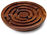 Ajuny Labirinto artigianale in legno gioco da tavolo Puzzle labirinto gioco per bambini metallo mente viaggio labirinto palla gioco grande ...
