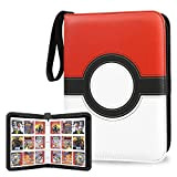 Album per carte da collezione, raccoglitore compatibile con carte Pokemon e carte Yu-Gi-Oh, 9 tasche, 40 pagine, 720 tasche (rosso)