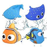 Alla ricerca di Dory Nemo Bagno Squirters Giocattoli per Bambini e Bambino Giocattoli Doccia e Nuoto 4Pcs