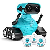 ALLCELE Giocattolo Bambini Robot Telecomandato Ricaricabile, Con occhi a LED, Musica e Suoni Interessanti, per Bambini dai 3 ai 4 ...