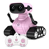 ALLCELE Giocattolo Bambini Robot Telecomandato Ricaricabile, Con occhi a LED Musica e Suoni Interessanti, per Bambini dai 3 4 5 ...