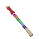 Alomejor Flauto di Legno, Flauto Piccolo per Primi Bambini Flauto in Legno Colorato Regalo Giocattolo (Multicolore)