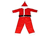 Alsino Costume Travestimento da Babbo Natale per Bambini 3-5 Anni (wk-72) 4 Pezzi: Cappello, Giacca, Cintura, Pantalone Taglia Unica,3-5 Anni
