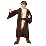 ALUIKENMR Costume da Guerriero Jedi Costume Cosplay per Bambini Tuta da Travestimento da Guerriero galattico Obi WAN Kenobi Jedi