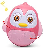 Alyoen Pupazzo pinguino, giocattolo per bambini con effetto tremolante e campanello, giocattolo musicale per bambini da 6 a 12 mesi, ...
