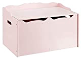 Amazon Basics - Scatola in legno per giocattoli, rosa