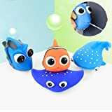 Amdear Alla ricerca di Dory Nemo Bagno Squirters Giocattoli da Bagno per Baby & Toddler Giocattoli Doccia e Nuoto 4pcs