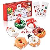 AMIAO 6 Pack di ciambelle di Natale, giocattolo Kawaii a lenta lievitazione, giocattoli da spremere per ragazze, ragazzi, bambini, adulti, ...