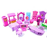 Amiispe Casa delle Bambole Playset Mobili in plastica Camere in Miniatura I Bambini Fanno Finta di Giocare con i Giocattoli ...
