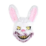 Amosfun Scary Bloody Rabbit Mask Costume Maschera Prop per Halloween Masquerade Cosplay Costume Party Performance
