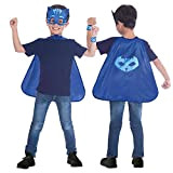 amscan 10132445 - Costume da mantello blu con maschere PJ Catboy, 4-8 anni, 1 pezzo