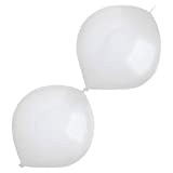 amscan 50 Palloncini in Lattice Pearl collegabili, Colore Bianco, 9905681