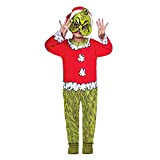 amscan 9904206 - Costume ufficiale del dottor Seuss - The Grinch con licenza per bambini (10-12 anni)