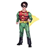 amscan 9906091 - Costume ufficiale Warner Bros, con licenza ufficiale Robin Classic (6-8 anni)