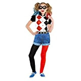 amscan 9906094 - Costume da bambina con licenza ufficiale Warner Bros Harley Quinn per bambini (6-8 anni)