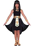 amscan 9906375 - Costume da faraone egiziano, per ragazze, età 8-10 anni, colore: nero