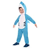 amscan 9907150 - Costume da squalo per bambini dai 3 ai 4 anni, unisex, colore: blu/bianco