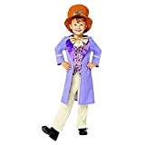 Amscan 9909002 - Costume ufficiale Warner Bros, con licenza Willy Wonka per bambini, 4-6 anni, colore: Cioccolato