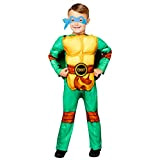 amscan 9910256, Costume ufficiale Nickelodeon Teenage Mutant Ninja Turtles Deluxe da 3 a 12 anni, Verde, Giallo E Rosso
