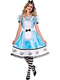 amscan- Alice nel Paese delle Meraviglie Costume Set 2 Pz, Blu, Size: 10-12, 9904692