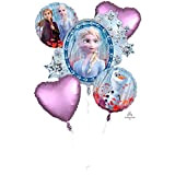 Amscan, Anagram 4038901 Bouquet di palloncini in lamina di Frozen 2 di Disney, 5 pezzi