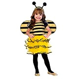 amscan- Bumble Bee 4-6 Yrs Costume Ragazze, Yellow, Black, 9904181