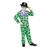amscan- Costume Classico di Halloween dell'Enigmista-età 4-6 Anni, Verde, 4/6, 9907657