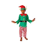 Amscan- Costume Elfo 3-5 Anni. Contiene: Top, Pantaloni, Cappello con Orecchie, Multicolore, 7AM995057