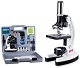 AmScope M30-ABS-KT2-W Beginner Microscope Kit, LED and Mirror Illumination, 300X, 600x, and 1200x Magnification, Includes 52-Piece Accessory Set and Case, ...