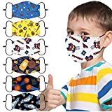 Amuse-MIUMIU - Set di 6 mascherine per bambini, motivo: pallacanestro, regolabile, antipolvere, anti-polvere, traspirante, lavabile